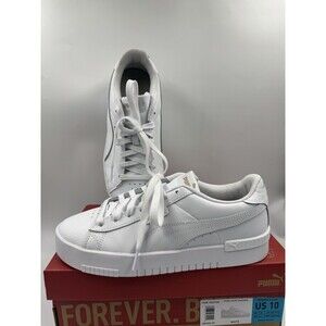 PUMA Court Sneaker, White, Women's Casual Low Top Leather Shoes Size 10